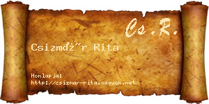 Csizmár Rita névjegykártya